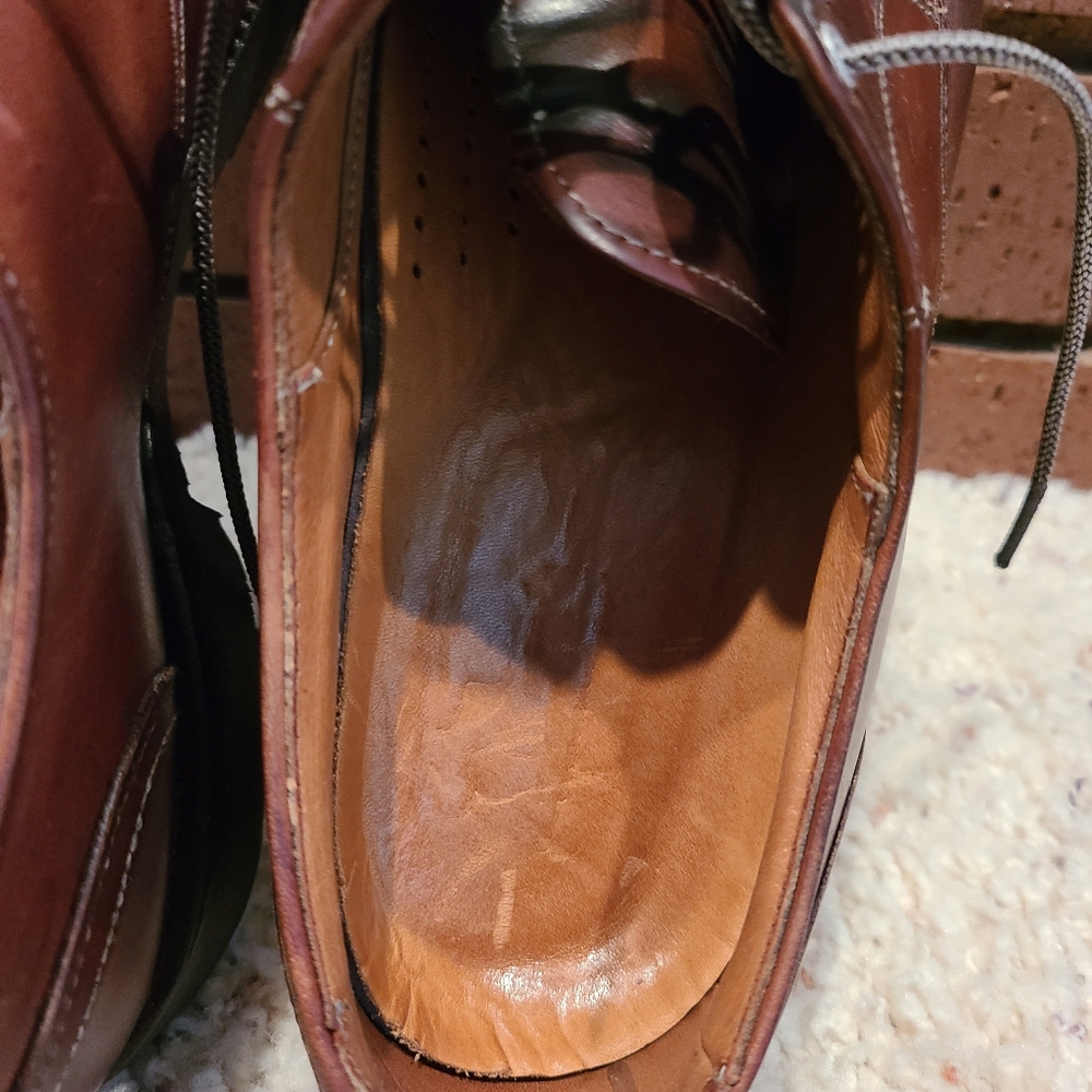 Allen Edmonds Brown Cap-Toe Oxford Lace-Up Dress Shoes Size 9 1/2 D - Picture 11 of 12